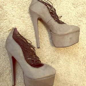 Pony fur London Trash heels